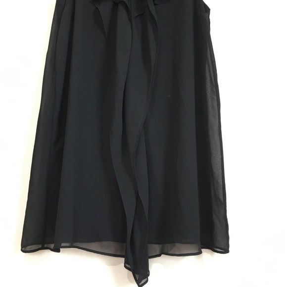 BCBG MAXAZRIA Ashley Ruffle Front V-neck sleeveless Chiffon Pull On Mini Dress - Picture 8 of 16